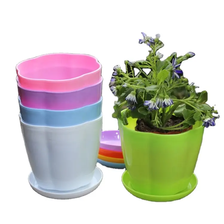 Potted Cultivation Cylinder Mini Fleshy Plant Garden Tools Plastic enduring Bucket Flower Pot Decoration Home Plastic Vase