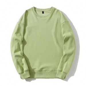 H5481 Fall Winter Wholesale Custom Heavyweight 600 Gsm Silver Fox Fleece Lined <b>Drop</b> Shoulder Crewneck Sweatshirts - Product Image 6