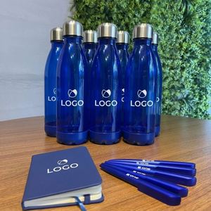 Set Promocional Personalizado para Empresas, Botella de Agua Azul, Cuaderno, Bolígrafo, Paquete de Artículos Promocionales con Marca Corporativa, Paquete de Regalo, Pedido al por Mayor - Product Image 1