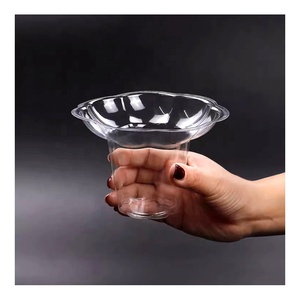 Tasse de gelée de fruits en forme de fleur mignonne en plastique PET jetable belle conception crème glacée blister Dessert gobelets en plastique transparents - Product Image 2
