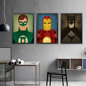 Décoration artistique <span class=keywords><strong>Superman</strong></span> & Iron Man pour bars, cafés internet, chambres d'enfants et têtes de lit de chambre à coucher - Product Image 2