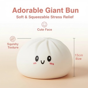 Mainan Squishy Pangsit Raksasa, Mainan Squishy Pangsit untuk Anak-anak, Mainan Squishy Makanan TPR Slow Rising, Paket Individu Grosir - Product Image 6