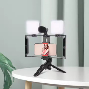 Hot Selling Vlog Kit Handheld Video Voice <b>Recording</b> for Mobile Phone Vlog Camera Microphone Kit Tripod <b>Stand</b> for Phone - Product Image 4