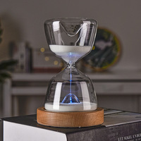 Lampe de chevet créative horloge de sable veilleuse sablier minuterie avec télécommande pendant 15 minutes