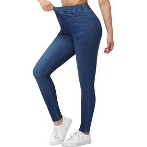 Pantalones jeggings de mezclilla elásticos para mujer FOXA con bolsillos, leggings ajustados para uso diario - Product Image 3