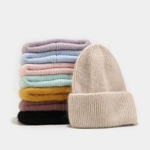 <span class=keywords><strong>Bonnet</strong></span> tricoté en poils de lapin doux, <span class=keywords><strong>bonnet</strong></span> de <span class=keywords><strong>ski</strong></span> d'hiver tricoté en fourrure de lapin mignon et drôle, nouvel arrivage - Product Image 2