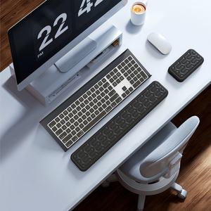 Custom Logo Black Leather Mouse Keyboard Wrist Rest Set Anti Slip Soft Foam Ergonomic Keyboard Mouse Support Wrist Rest <b>Cushion</b> - Product Image 2