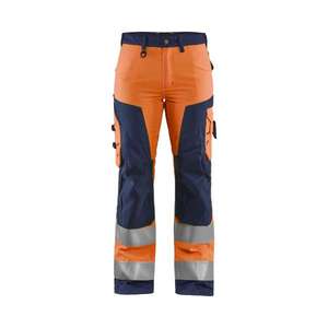 BLAKLADER - 715518115389C46 Pantalon haute visibilité pour femme sans poches à clous Orange/Bleu marine-EAN 7330509502389 HI-VIS WORKWEAR - Product Image 2