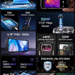 4G Rugged Smartphone Night Vision FLIR Thermal Image <b>Camera</b> 10600mah Android 14 Mobile 12+256GB G99 6.78'' Ulefone Armor 27T - Product Image 4
