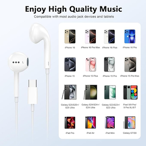 หูฟังแบบมีสาย USB-C รุ่นดั้งเดิม หูฟังแบบใส่ในหูพร้อมลำโพงและไมโครโฟน สำหรับ iPhone 15 16 17 - Product Image 5