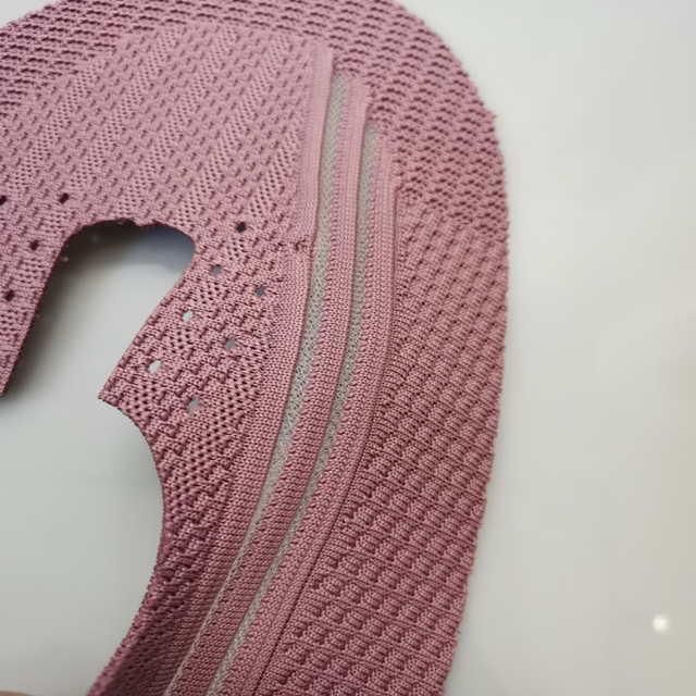China Manufacturers Customize Knitted Polyester Pink Shoe Uppers High-Quality Mesh Upper Shoes Material