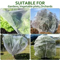 Filet de protection robuste anti-insectes en PEHD 60 mailles, résistant au vent, pour plantes, barrière antiparasitaire, couverture protectrice pour tomates