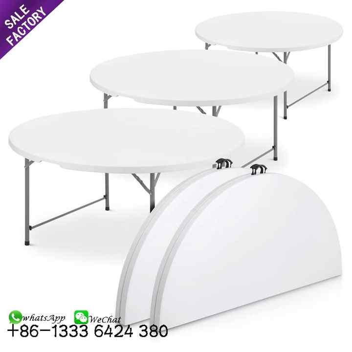 Popular Product Light Plastic Resin White Round Banquet Foldable Party ...