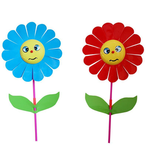 Heiße neue <span class=keywords><strong>DIY</strong></span> Handheld Sonnenblume Windmühle Spielzeug Kreative Kunststoff Kindergarten Ornament Rotierende Windmühle - Product Image 6