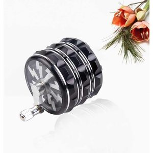 Amoladora de manivela manual de 2,5 pulgadas, el mejor regalo, modelo negro con cubierta superior transparente, rueda de disco de molienda grande portátil para pulir - Product Image 3