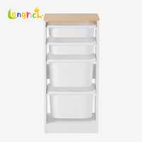 Meuble de rangement en bois pour enfants avec bacs en plastique, organisateur de jouets vertical, armoire multi-tiroirs, mobilier pour chambre d'enfant et salle de jeux