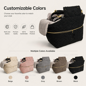 <span class=keywords><strong>BABAI</strong></span> Personalisierte OEM Kunstfell Weiche Dicke Winter Hundetragetasche Verstellbarer Riemen Komfortable Plüsch-Handtasche Tragbare Welpentasche - Product Image 2