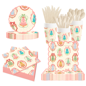 Decoración para Fiesta de Cumpleaños con Temática de Feliz Cumpleaños DAMAI, Platos Desechables de Papel para Pastel, Vasos, Servilletas con Juego de Cubiertos - Product Image 2