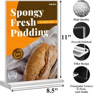 Acrylic hiển thị bảng dấu hiệu chủ, t-Hình Brochure đứng nhựa cho khung ảnh chủ, nhà văn phòng menu bán lẻ triển lãm - Product Image 6