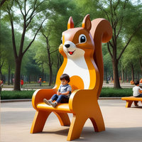 Chaise de parc en fibre de verre sur mesure, grande sculpture d'extérieur, décoration commerciale, sculpture de parc, chaise à câlins