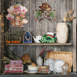 Putuo ของตกแต่งป้ายไม้แขวนนอกบ้านแผ่นโลหะฟักทองตกแต่งผนังสำหรับบ้านห้องนั่งเล่นห้องนอนออฟฟิศระเบียง - Product Image 2