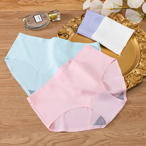 Culottes string sans couture mi-hautes pour femmes 2025, sexy, respirantes, écologiques, antibactériennes, en non-tissé, logo personnalisable, taille XL - Product Image 2