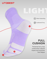 Chaussettes de compression professionnelles pour marathon, absorption des chocs, semelle rembourrée, anti-ampoules, évacuation de l'humidité, toutes saisons