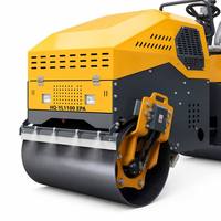 Compacteur routier autoporté de 2,5 tonnes avec tambour avant, vibration hydraulique et propulsion arrière pour travaux de réparation de chaussées
