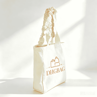 Sac fourre-tout en toile pour femmes avec logo personnalisé, bandoulière froncée et élastique