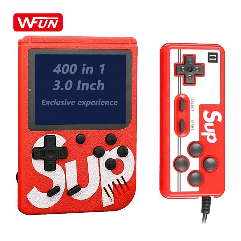 Портативные Игровые мини-приставки SUP для мальчиков, игровая консоль, игры 400 в 1, двойной плеер