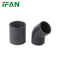 Conectores de Tubería de PVC Gris IFAN, Accesorios de Tubería UPVC Lisos para Suministro de Agua