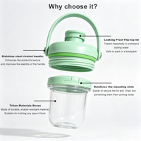 Vaso Térmico de Acero Inoxidable 2 en 1 de 16 oz con Recipiente para Snacks de Tritán, Kit Portátil para Beber y Guardar Bebidas para Picnic y Festivales de Música