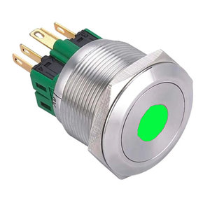 Botones momentáneos de metal iluminados con puntos de 25mm, botón pulsador - Product Image 4