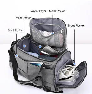 Tendencias de 2019 hombres de equipaje bolsa de viaje bolso de gran volumen deporte mensajero mochila bolsa