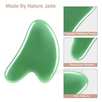 Planche de massage Gua Sha en jade naturel avec logo personnalisé, outil de massage facial en quartz en forme de cœur