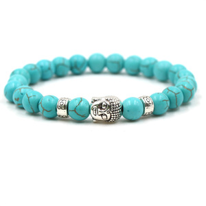 Pulsera de Cuentas de Piedra Volcánica Turquesa con Cabeza de León, Diseño de Animal, Unisex, a la Moda, Única, Venta Directa de Fábrica, Yiwu - Product Image 4