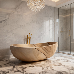 Baignoires modernes autoportantes en marbre <span class=keywords><strong>naturel</strong></span> avec fonction de trempage, drain, formes personnalisables pour salle de bain et villa - Product Image 3
