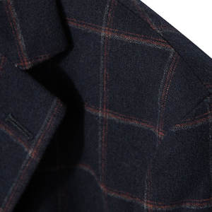 Chaqueta de Hombre a <span class=keywords><strong>Cuadros</strong></span> <span class=keywords><strong>Azul</strong></span> <span class=keywords><strong>Marino</strong></span>, Estilo Italiano, Elástica, <span class=keywords><strong>Blazer</strong></span> Formal, Venta al por Mayor y Menor - Product Image 6