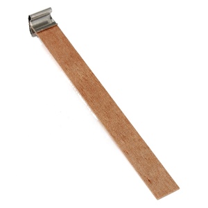 Noyau de bougie épais en bois naturel DGV avec support en <span class=keywords><strong>fer</strong></span> nouveau Style bricolage mèche Clips et autocollants pour la fabrication de bougies - Product Image 5