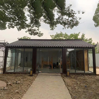 Casa Contenedor Modular Prefabricada de Alta Calidad con Aislamiento, Piso Plano, Elementos de Madera, Techo de Panel Sándwich, Diseño Moderno, Hotel de Construcción Rápida