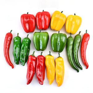 Pimientos Artificiales Realistas, Simulación de Vegetales, Coloridos, Rojos, Verdes, Amarillos, para Decoración del Hogar y Cocina - Product Image 1