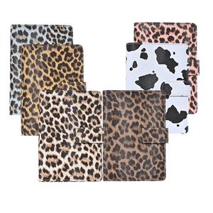 A6 Ngân Sách chất kết dính Leopard in PU da rời lá kế hoạch cá nhân Chất kết dính Bìa Ngân Sách chất kết dính với khóa từ đóng cửa - Product Image 1