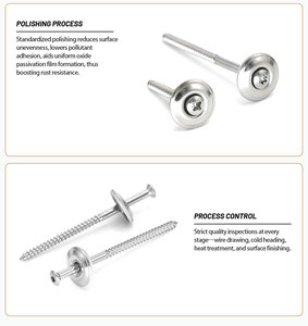 Tornillo para Madera con Arandela Adhesiva |   Tornillo Avellanado con Cabeza de Arandela, Punto de Roscado |   Phillips/Torx/De Cabeza Cuadrada |   Acero Inoxidable 410/304/316 - Product Image 4