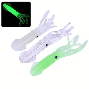 Esche Luminose Morbide a Forma <span class=keywords><strong>di</strong></span> Polpo e Calamaro con Occhi 3D e Design Realistico dei Tentacoli, Esche in Silicone per Pesca Notturna in Acque Profonde - Product Image 1