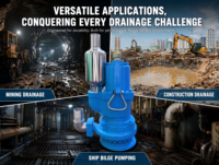 Pompe à eau submersible pneumatique FQW pour mine souterraine, entraînée par compresseur d'air, pour drainage des boues et des eaux usées minières