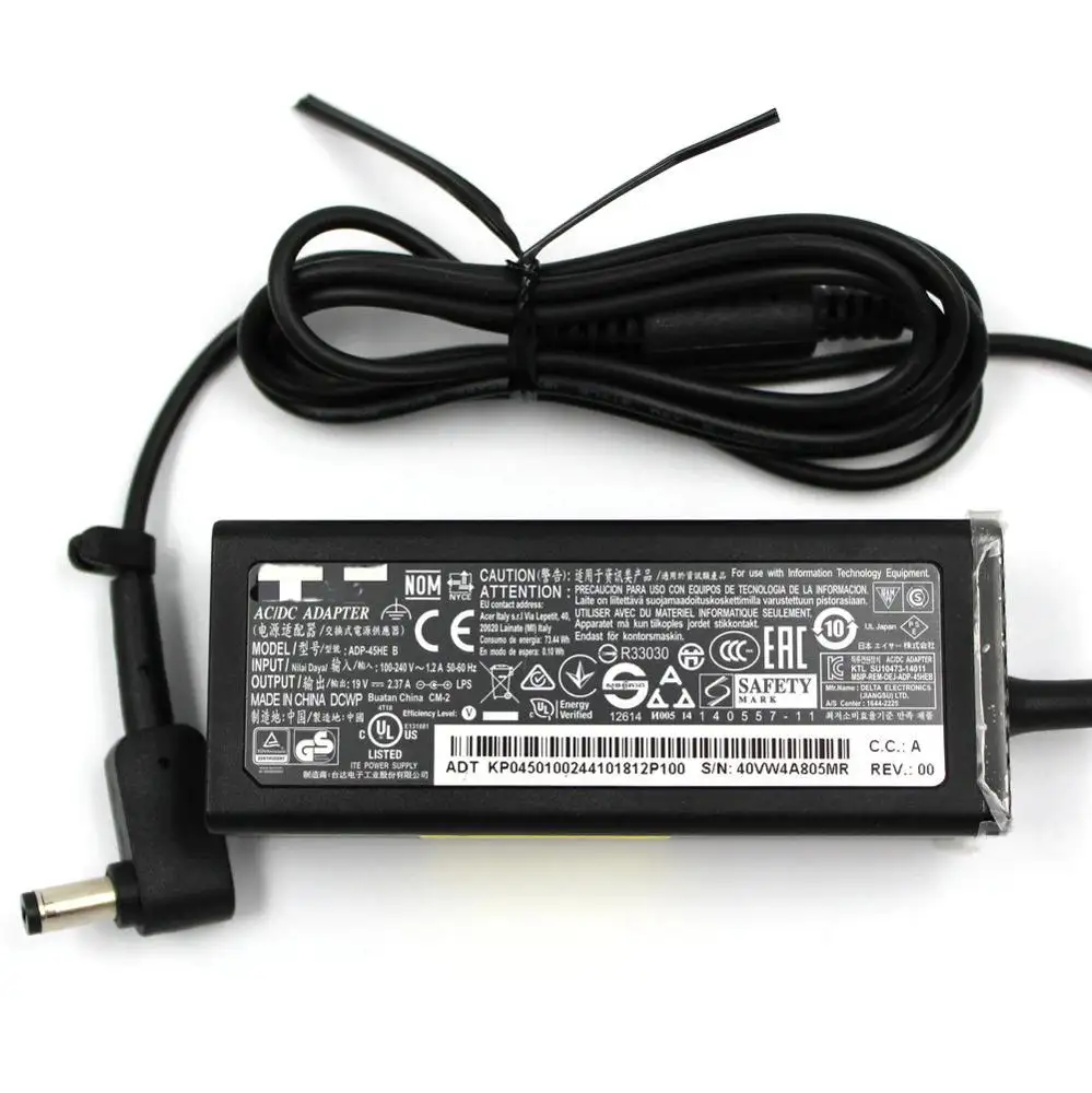 19v 2.37a 3.0*1.1or 5.5*1.7mm chicony Laptop power Adapter Charger for ADP-45HE B