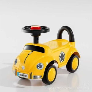 Mini Kids Ride On Car 12 Inch Wheels 1-3 Years Old Push Pull Toy Vehicle With Steering Wheel And Horn - Product Image 2
