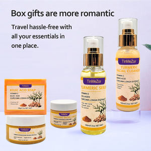 Натуральный растительный экстракт, 5 шт., набор для ухода за кожей, куркума, мыло, эссенция, водный лосьон, крем для глубокого увлажнения, Ванна, Душ, подарочные наборы - Product Image 4