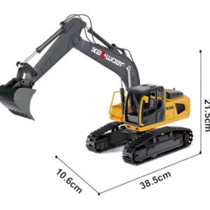 Huina 9 Channel RC Excavator 13556 <b>Remote</b> <b>Control</b> Dump <b>Truck</b> Toy 2.4GHz 1/24 Scale 2 in 1 RC Construction Vehicle <b>Truck</b> for Boys - Product Image 2