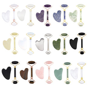 Alat pijat wajah krioterapi rol giok es Gua Sha alat Kristal penyembuhan alami untuk relaksasi kesehatan. - Product Image 6